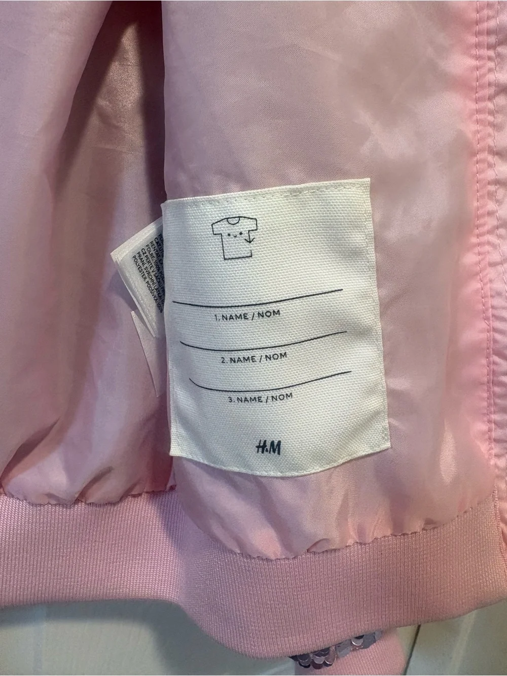 H&M size 7 Kids Pink Sequin Ombre Jacket